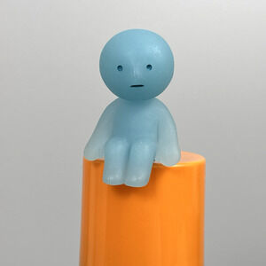 Smiski Bathroom Series Resting Sitting Glow Figure 2017 Dreams Collectible Blue